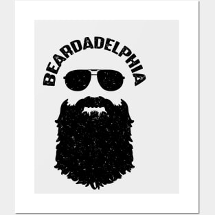 Funny Beardadelphia Beard Bald Dad Posters and Art